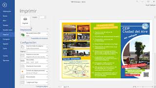 CÓMO IMPRIMIR UN TRÍPTICO EN WORD [upl. by Ilarrold]