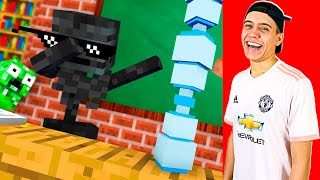 PROVA DO DESAFIO DA GARRAFA NA ESCOLA DE MONSTROS DO MINECRAFT Bottle Flip Challenge [upl. by Alister554]