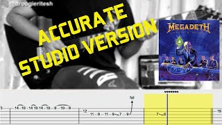 How to play Tornado of Souls Solo notebynote with TABS [upl. by Ydnahs]