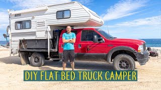 DIY Flatbed Truck Camper 4x4 Adventure Mobile  Flatbed Truck Camper Tour  CtW [upl. by Robbert184]