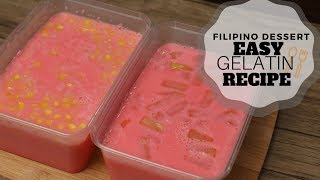 Easy Gelatin Recipe Filipino Desserts  Christmas Recipe [upl. by Sill]