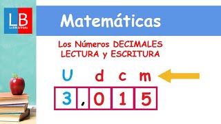 Los Números DECIMALES LECTURA y ESCRITURA ✔👩‍🏫 PRIMARIA [upl. by Ydnir]