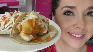 Tacos de pescado capeado y frito con salsa de col y jitomateMarisolpink [upl. by Botti]