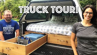 Our Truck Bed Camping Setup  DIY and Stealth [upl. by Carlye823]