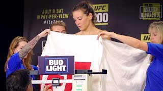 UFC 200 WeighIns Miesha Tates Tense Moment [upl. by Hpesojnhoj]