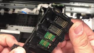 Fix Epson quotCartridge Not Recognizedquot  Change Chip Board Pins 9pin CSIC [upl. by Mcmath]