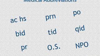 Medical Abbreviations [upl. by Nnaarual]