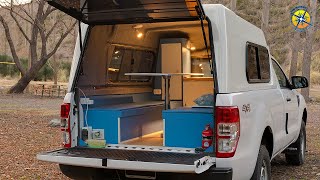 Ford Ranger Truck Bed Camper for two people  Inside Tour amp Description [upl. by Yung]