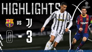 Barcelona 03 Juventus  Ronaldo amp McKennie Seal Top spot in Camp Nou  Champions League Highlights [upl. by Aicnelev]