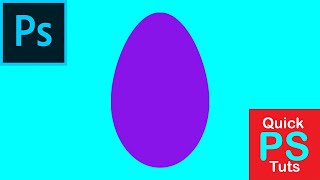 Quick How to Draw a Simple Egg Shape in Photoshop in 1 Minute [upl. by Nahraf966]