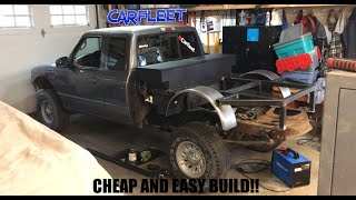 DIY FORD RANGER OFFROAD FLATBED BUILD PART 1 Removing Stock Bed amp Starting the Build [upl. by Tinor890]