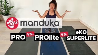 Manduka Yoga Mat Reviews PRO vs PROlite vs eKO Superlite [upl. by Cornelius]