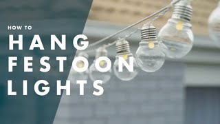 How To Hang Festoon Lights  Bunnings Warehouse [upl. by Euqimod]