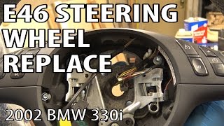 BMW E46 Steering Wheel Replace DIY [upl. by Hahsi843]