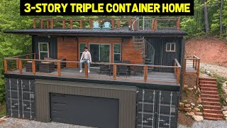 3STORY ULTRAMODERN TRIPLE CONTAINER HOME 1x40 amp 2x20 Containers [upl. by Michigan]