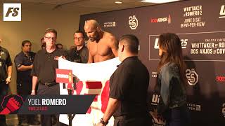 UFC Official WeighIn Yoel Romero Second WeighIn [upl. by Aihsatal317]