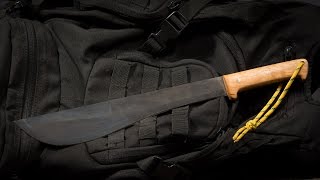 Making a Machete with No Power Tools  Survival Prepper Beginning Blade Makers [upl. by Berri127]