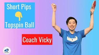 How a Short Pips Player Play Against Topspin Ball From Vicky Jiao [upl. by Oniluap184]