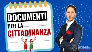 🔥DOCUMENTI CITTADINANZA ITALIANA ELENCO AGGIORNATO 2024 [upl. by Wilmette]