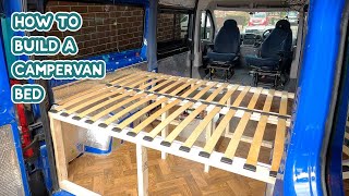 HOW TO build a CAMPERVAN BED  DIY Budget Campervan Conversion [upl. by Cilurzo]