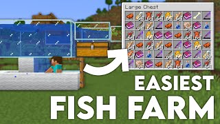 Minecraft EASIEST Fish Farm 119  AFK amp Insane loot [upl. by Richella]