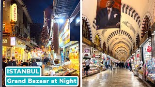 Grand Bazaar at Night in Istanbul Turkey [upl. by Aenit]