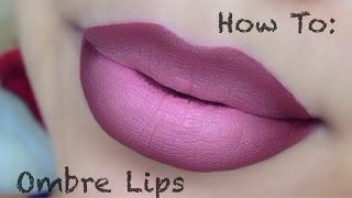 HOW TO  Ombre Lips Drugstore Products [upl. by Imarej107]