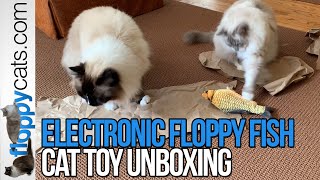 Flapping Fish Cat Toy  Floppy Fish Electronic Cat Toy Unboxing [upl. by Eanat]