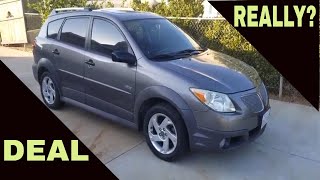 PONTIAC VIBE best high mileage used car buy from a mechanics standpoint Toyota matrix [upl. by Brainard]