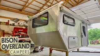 Custom Aluminum Pop Up Flat Bed Truck Camper by BISON OVERLAND [upl. by Shanan]