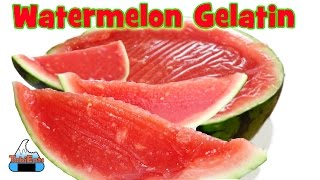 3INGREDIENT WHOLE WATERMELON JELLY Jello Dessert [upl. by Lonne634]