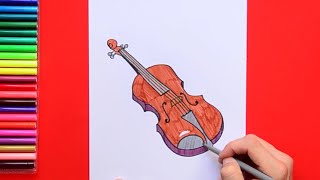 How to draw a Violin [upl. by Ballinger766]