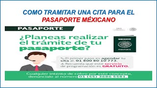 COMO TRAMITAR LA CITA PARA EL PASAPORTE MÉXICANO 2025 [upl. by Schenck]