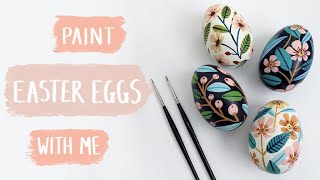 DECORATING EASTER EGGS  DIY tutorial using Acrylic paint [upl. by Olympe]