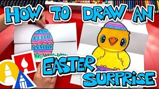 How To Draw An Easter Egg Folding Surprise 🐣 [upl. by Schlesinger]