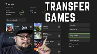 How to transfer your games to External Hard Drive on Xbox [upl. by Yeliah604]