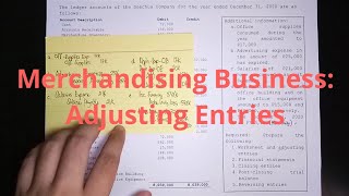 Merchandising Business Completing the Accounting Cycle Part 1  Adjusting Entries [upl. by Williamson]