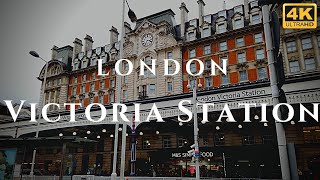 London Victoria Station Walk Through England 4K [upl. by Aitetel]