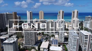 Honolulu Hawaii  4K Drone Footage [upl. by Zuzana122]