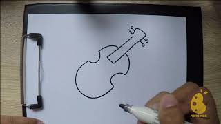 How to Draw violin [upl. by Thinia]