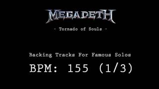 Megadeth  Tornado of Souls Solo Backing Track  155 BPM 13 [upl. by Osrick]