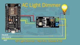 NodeMcu AC Light Dimmer  Part 1  Tutorial  32 [upl. by Edyaw217]