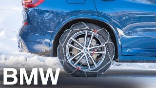 BMW presents Fitting snow chains to your BMW [upl. by Nalniuq]