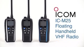 Icom ICM25 Floating Handheld VHF Radio  West Marine Quick Look [upl. by Dolloff393]