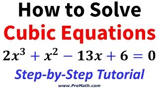 How to Solve Advanced Cubic Equations StepbyStep Tutorial [upl. by Vaden]