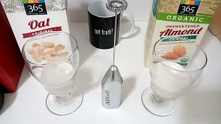 Oat Milk vs Almond Milk part 2 Frothing Test [upl. by Earb]