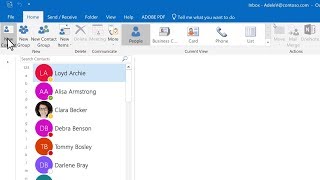 Add a contact in Outlook [upl. by Gow]