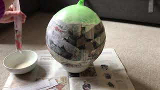 How to Make a PAPER MACHE Model of PANET EARTH  Fun Party Prop [upl. by Ateuqal]