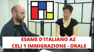 Esame di italiano CELI 1  A2 Immigrazione orale [upl. by Alded]