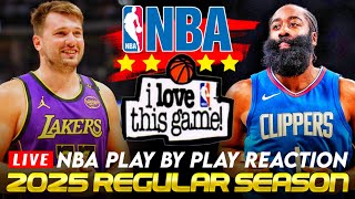 🔴LAKERS vs LA CLIPPERS │ 2025 NBA Basketball Game PlayByPlay Reaction amp Scoreboard [upl. by Johann140]